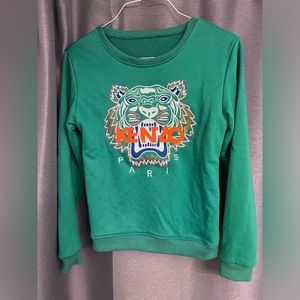 Emerald Green Tiger Crewneck